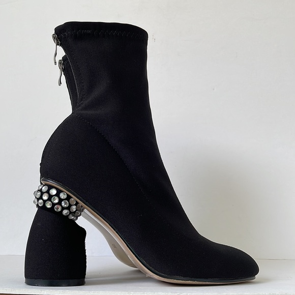 Azalea Wang Studded Heel Sock Bootie 7.5 - Picture 1 of 10